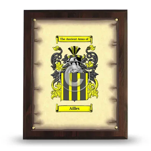 Ailles Coat of Arms Plaque