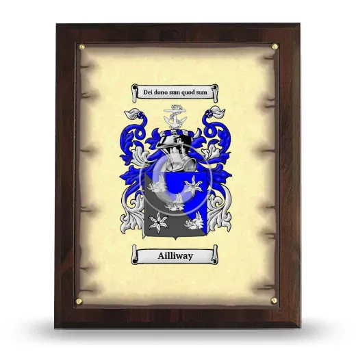 Ailliway Coat of Arms Plaque