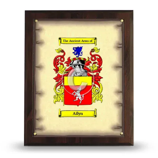 Ailyn Coat of Arms Plaque