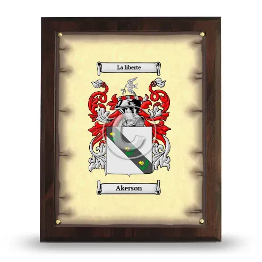 Akerson Coat of Arms Plaque