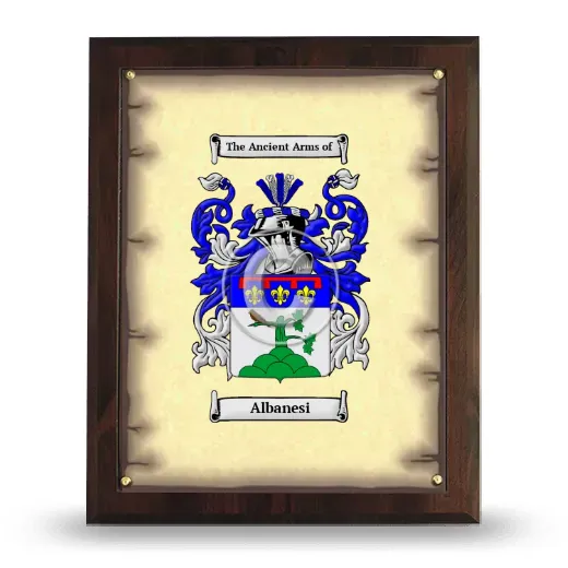 Albanesi Coat of Arms Plaque
