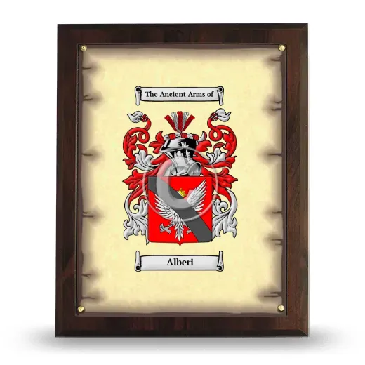 Alberi Coat of Arms Plaque
