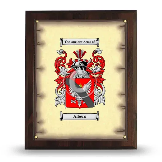Albero Coat of Arms Plaque