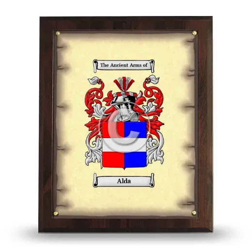 Alda Coat of Arms Plaque