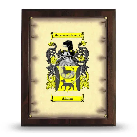 Aldam Coat of Arms Plaque