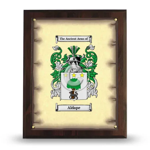 Aldape Coat of Arms Plaque