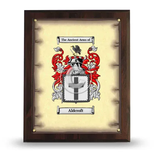 Aldcroft Coat of Arms Plaque