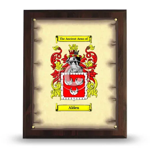 Alden Coat of Arms Plaque