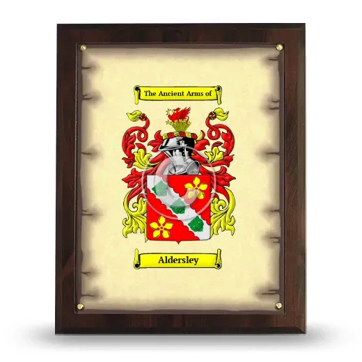 Aldersley Coat of Arms Plaque