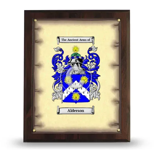 Alderson Coat of Arms Plaque