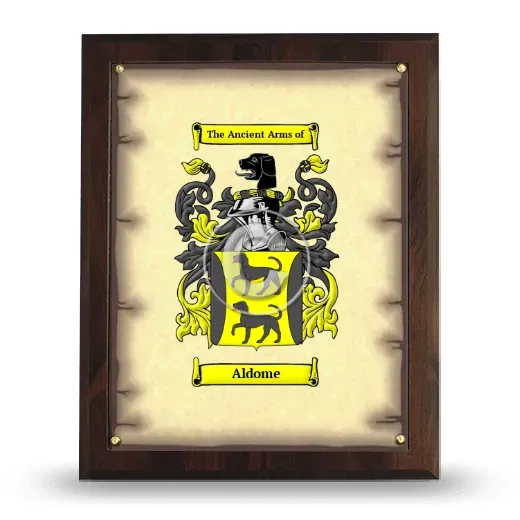 Aldome Coat of Arms Plaque