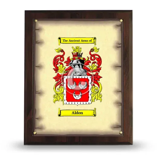 Aldon Coat of Arms Plaque