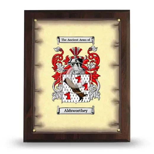 Aldsworthey Coat of Arms Plaque