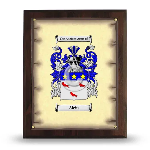 Alein Coat of Arms Plaque