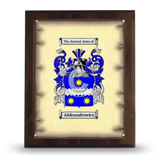 Aleksandrowicz Coat of Arms Plaque