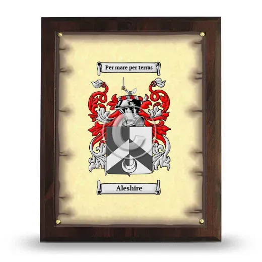 Aleshire Coat of Arms Plaque