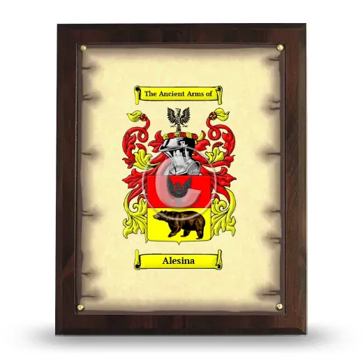Alesina Coat of Arms Plaque