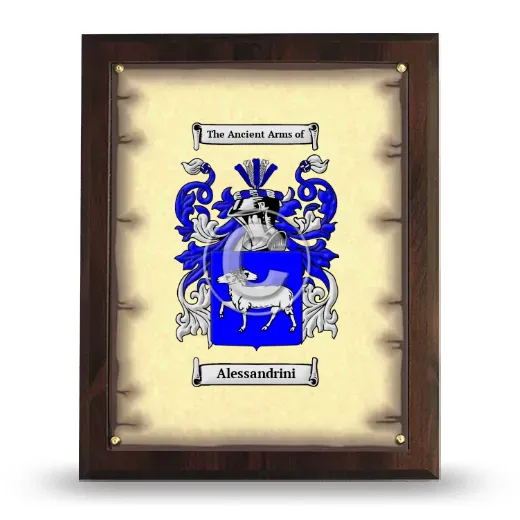 Alessandrini Coat of Arms Plaque