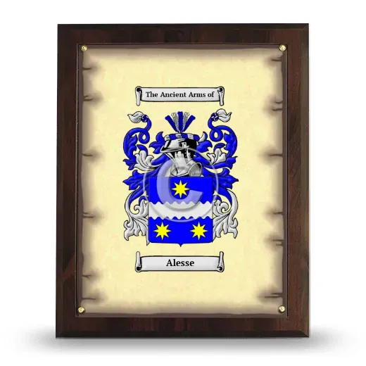 Alesse Coat of Arms Plaque