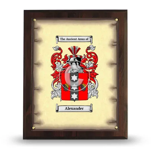 Alexander Coat of Arms Plaque