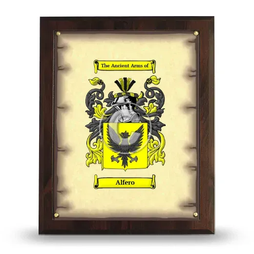 Alfero Coat of Arms Plaque