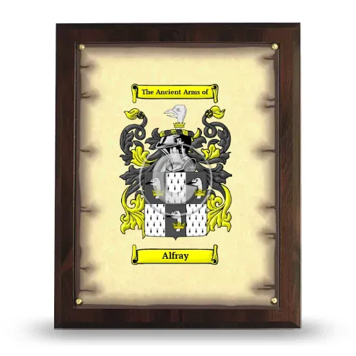 Alfray Coat of Arms Plaque