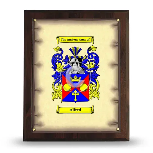 Alfred Coat of Arms Plaque