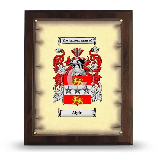 Algin Coat of Arms Plaque
