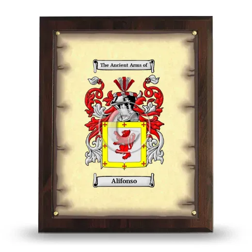 Alifonso Coat of Arms Plaque