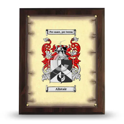 Alistair Coat of Arms Plaque