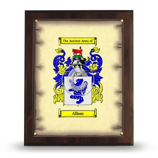 Allam Coat of Arms Plaque