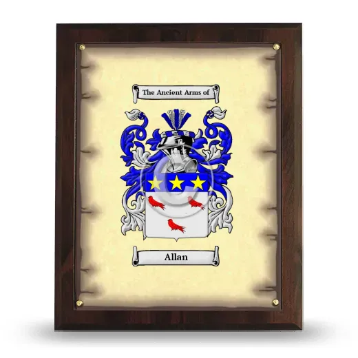 Allan Coat of Arms Plaque