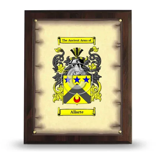 Allarte Coat of Arms Plaque