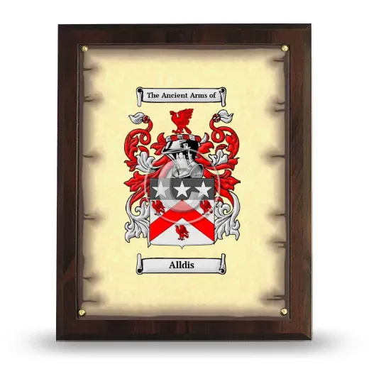 Alldis Coat of Arms Plaque
