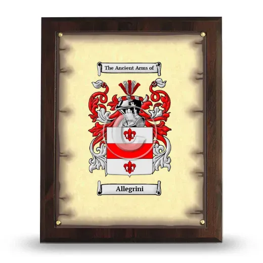Allegrini Coat of Arms Plaque