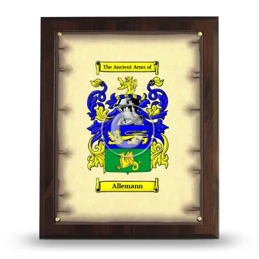 Allemann Coat of Arms Plaque