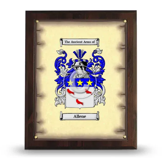 Allene Coat of Arms Plaque