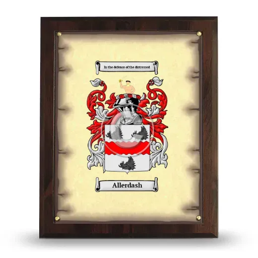 Allerdash Coat of Arms Plaque