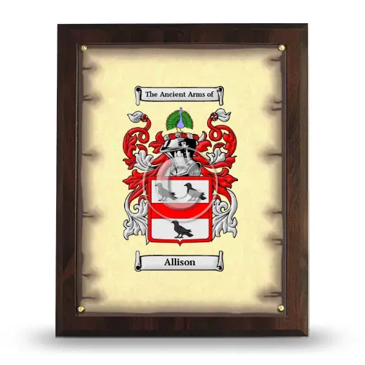 Allison Coat of Arms Plaque