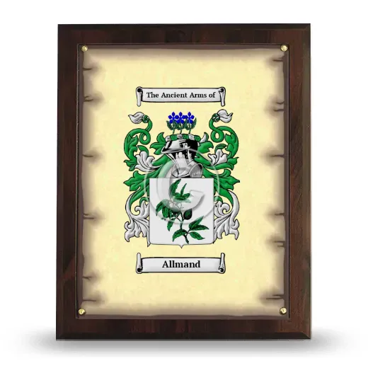 Allmand Coat of Arms Plaque