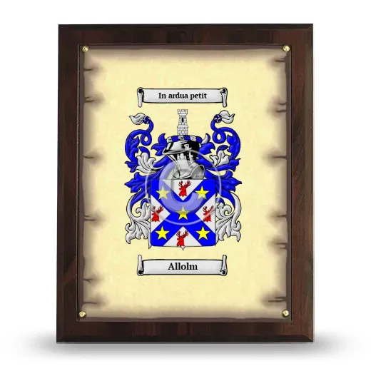 Allolm Coat of Arms Plaque