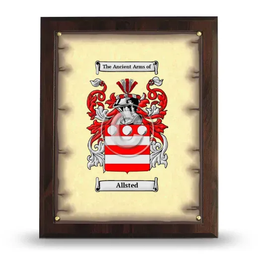 Allsted Coat of Arms Plaque