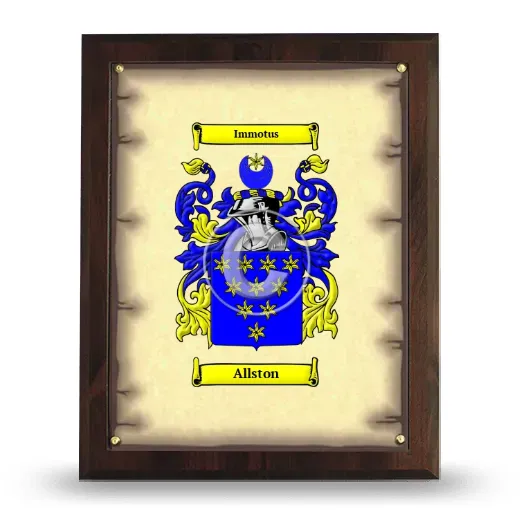 Allston Coat of Arms Plaque