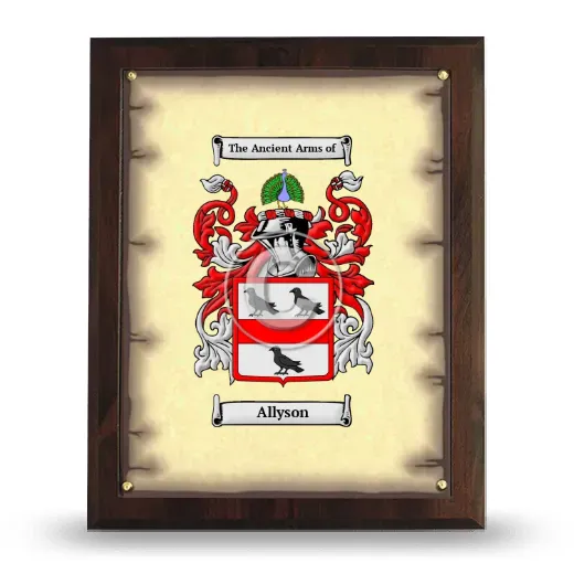 Allyson Coat of Arms Plaque