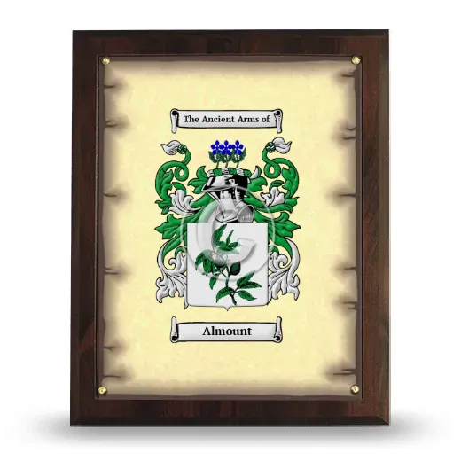 Almount Coat of Arms Plaque