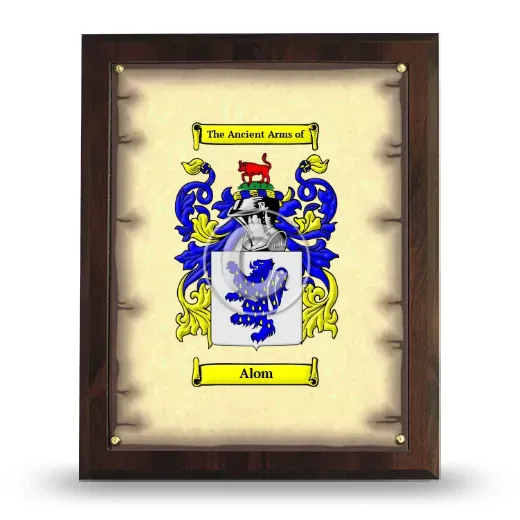 Alom Coat of Arms Plaque