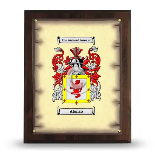 Alonzo Coat of Arms Plaque