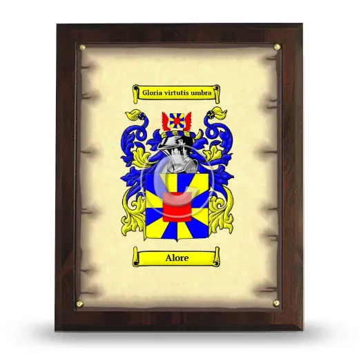 Alore Coat of Arms Plaque