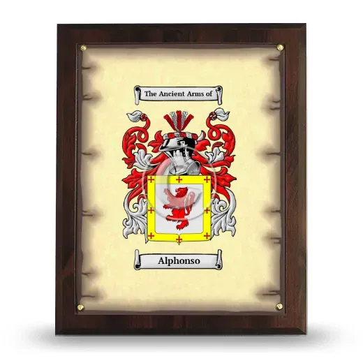 Alphonso Coat of Arms Plaque