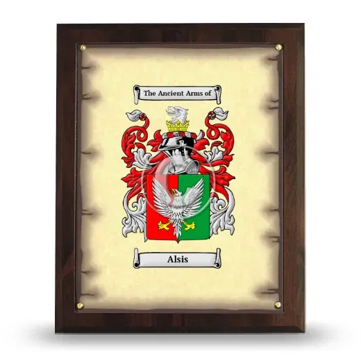 Alsis Coat of Arms Plaque